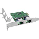 InLine Dual Gigabit Netzwerkkarte 2x RJ45 1Gb/s PCIe x1 inkl. LP Slotblech (51128K)