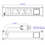 Bachmann Steckdosenleiste 3xCEE7/3 1xCM 0, 2m 916.703 (916.703)