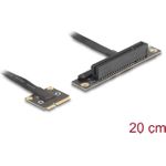 Delock Adapter Mini PCIe Stecker zu 3.0 x8 Slot 90° gewinkelt mit Kabel 20 (81295)