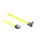 SATA 6 Gb/s Anschlusskabel mit Metallclip, gewinkelt, 0,70m, gelb, Good Connections® (5047-AW07Y)
