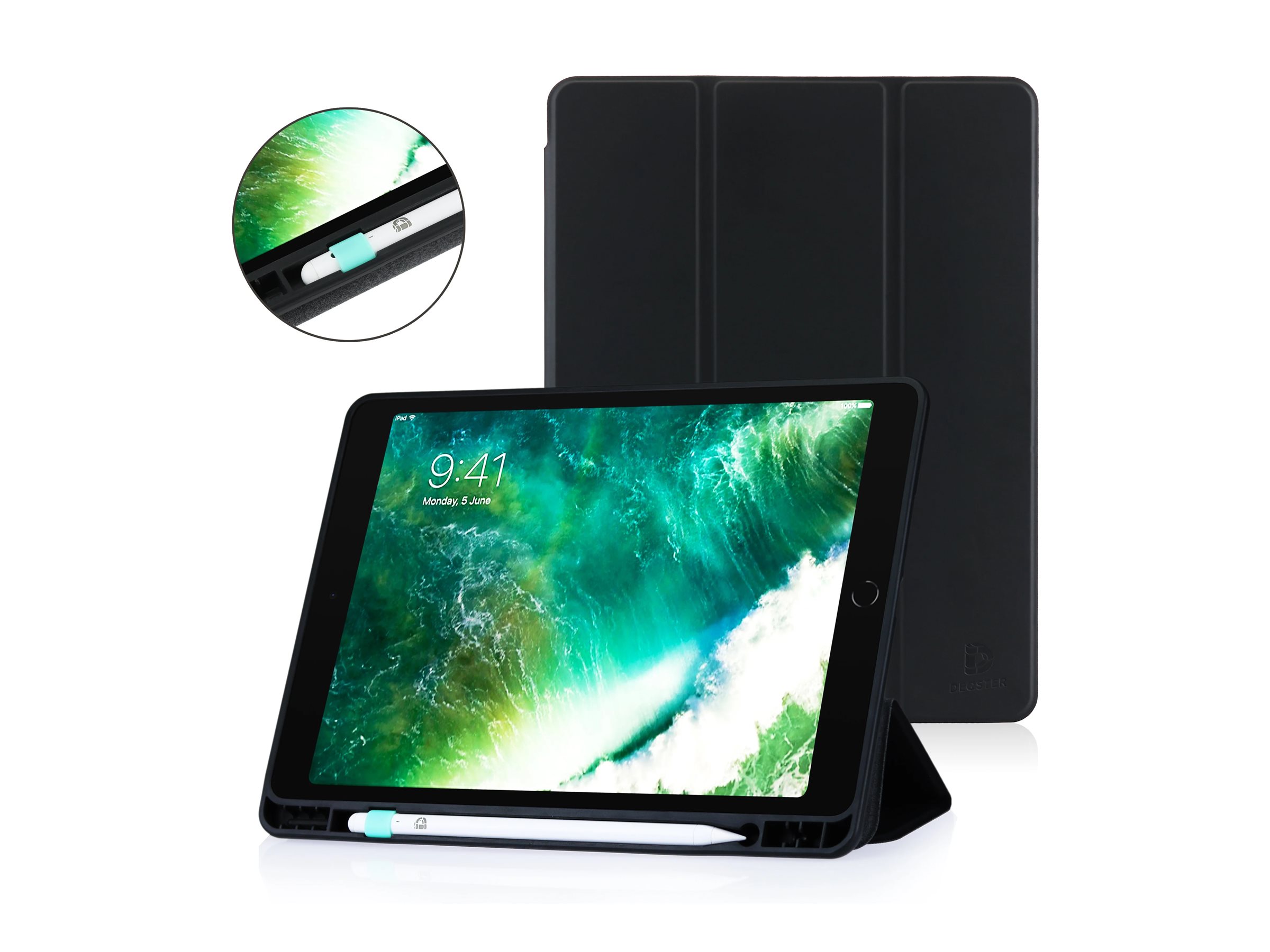 DEQSTER #ST2 Flip-Hülle für iPad Air 11" Schwarz