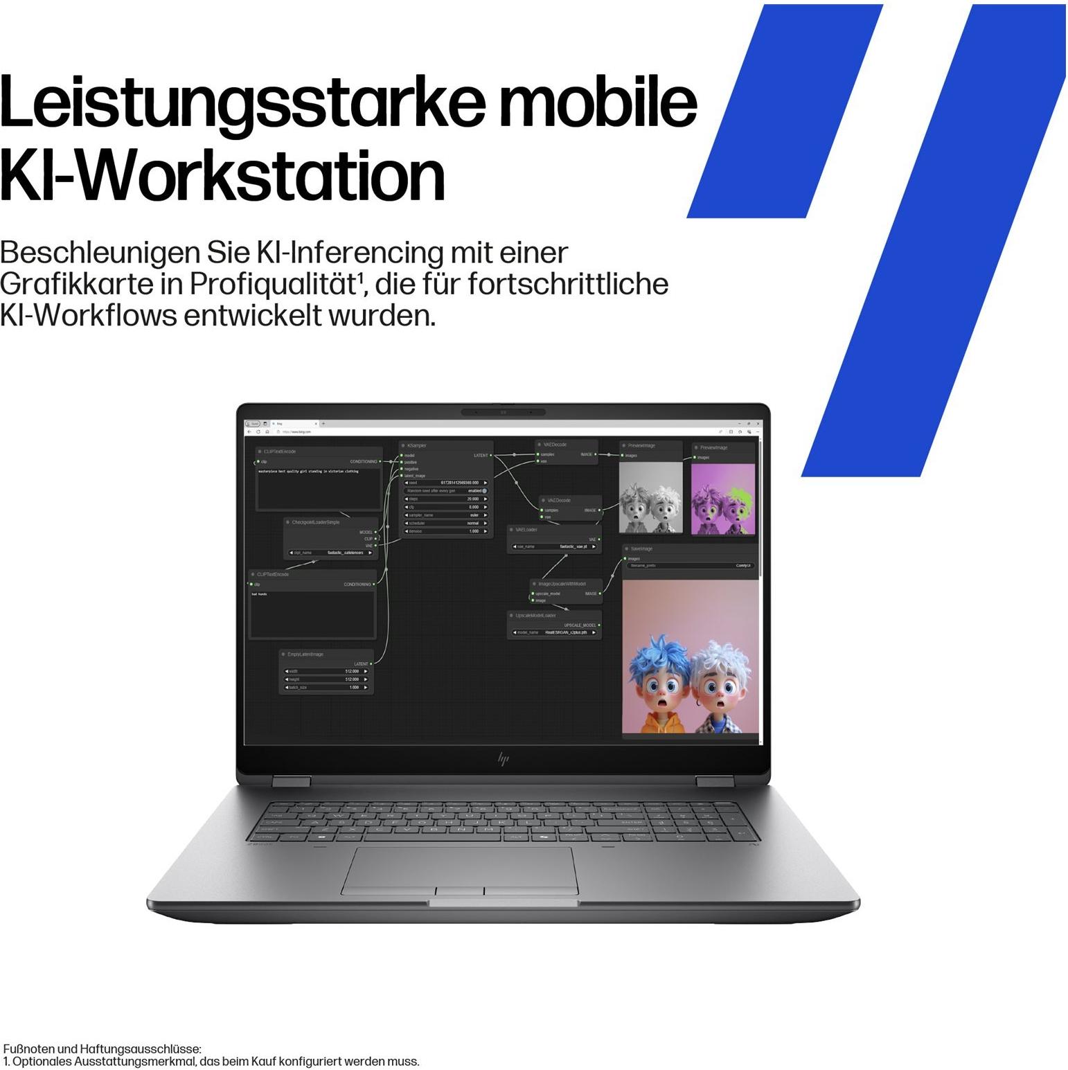 HP ZBook Fury G1i Mobile Workstation 18" Intel Core Ultra 7 265HX 32 GB RAM 1 TB SSD Meteorsilber