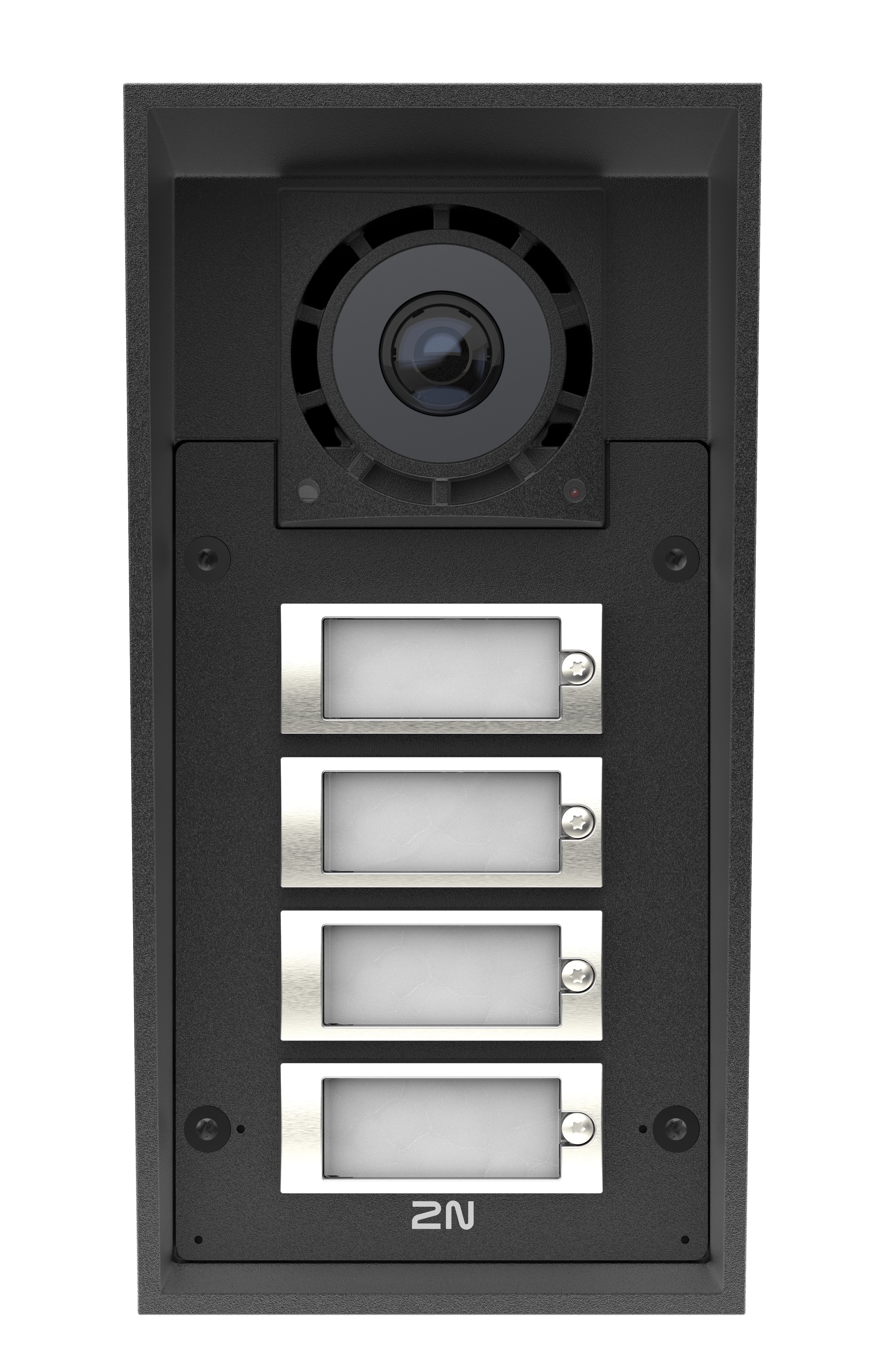 2N IP Force 2.0 Gegensprechanlage mit Kamera 4 Ruftasten Schwarz