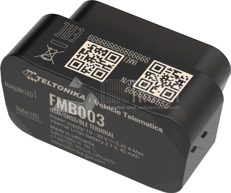 Teltonika FMB003 Ultra-Small OEM OBDII PnP Tracker mit GNSS, GSM, BLE 4.0, CAN Bus Data Fleet Management (FMB003) (geöffnet)