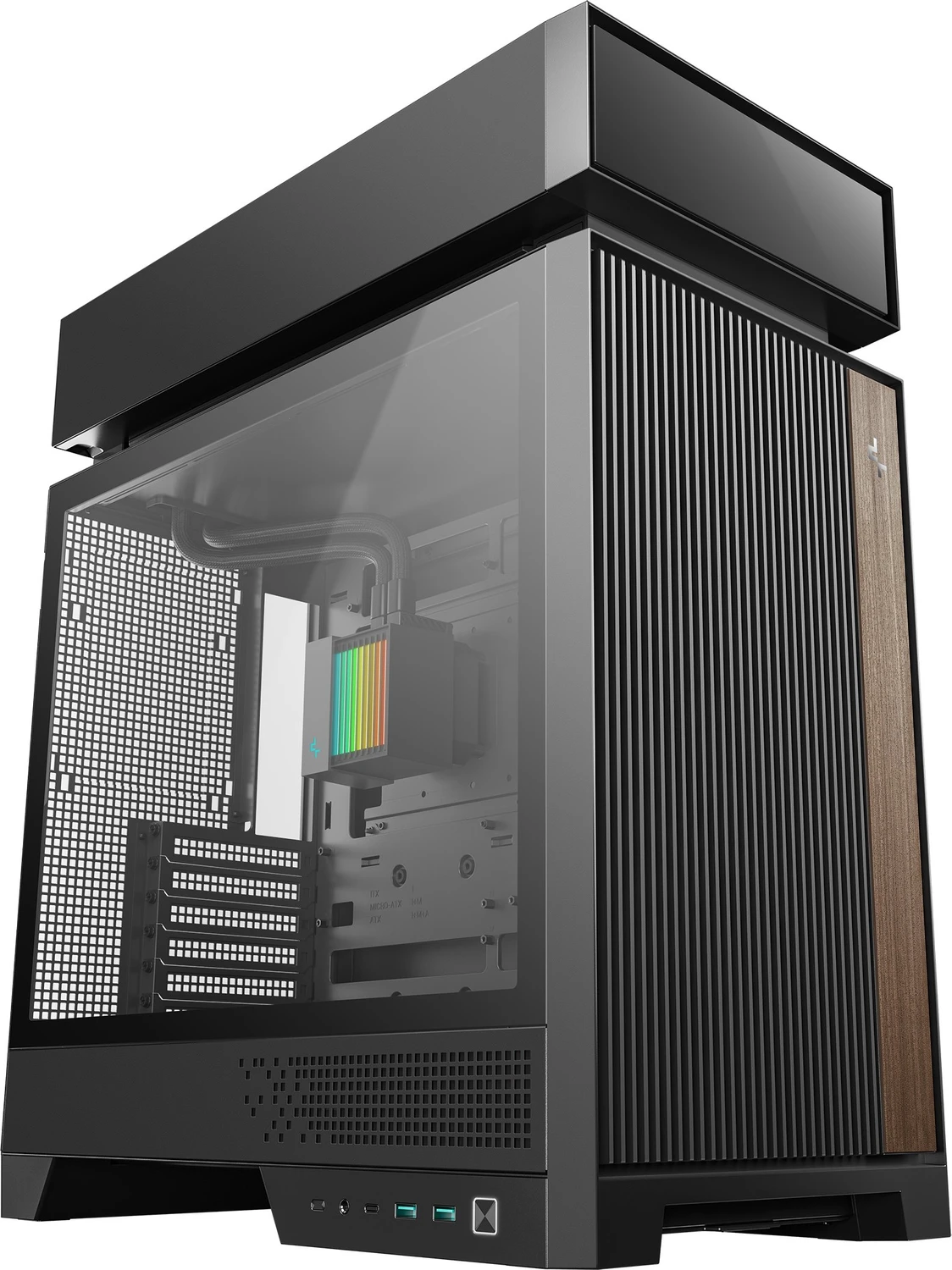 DeepCool CL6600 Midi-Tower Gaming-Gehäuse Schwarz mit 360mm AIO Wasserkühlung (R-CL6600-BKNNA0-G-1)