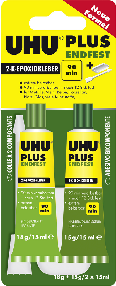 UHU PLUS ENDFEST Zweikomponentenkleber 33 g Epoxidharz