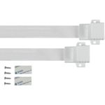 RJ45 Fensterdurchführung High-Quality, weiß, Gesamtlänge inkl. Buchsen 30cm, flexible Länge 23cm, Go (8055-F23QW)