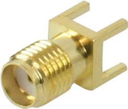 S/CONN maximum connectivity Video Stecker-SMA - Buchse, Printmontage, vergoldet (98612)
