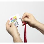 DURABLE Namensschild VISITOR BADGE 97x86mm mit Eurostanzung 1 Pg. à 100 Stück 825802