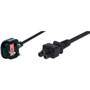 Netzanschlusskabel England, Stecker an 3pol Buchse C5, schwarz, 1,8 m Notebook-Anschlusskabel für Großbritannien (35902GB)