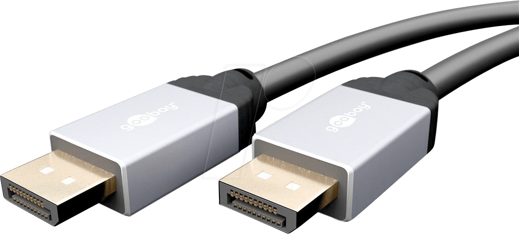 Goobay Plus DisplayPort Anschlusskabel, 1.5 m - DisplayPort-Stecker > DisplayPort-Stecker (72070)