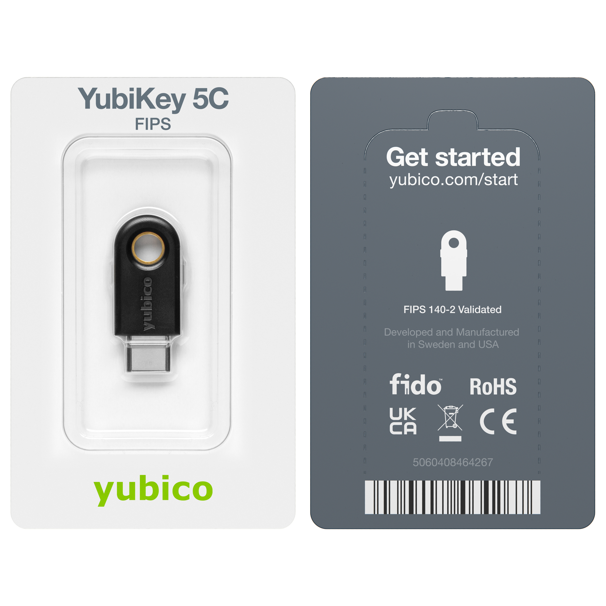 Yubico YubiKey 5C FIPS USB-C Schwarz