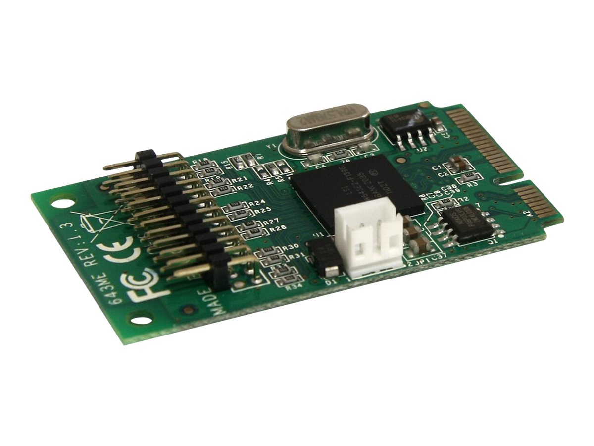 StarTech.com MPEX1394B3 FireWire-Adapter, PCI Express Mini Card, 2x FireWire 800 + 1x FireWire 400, Schwarz, Edelstahl