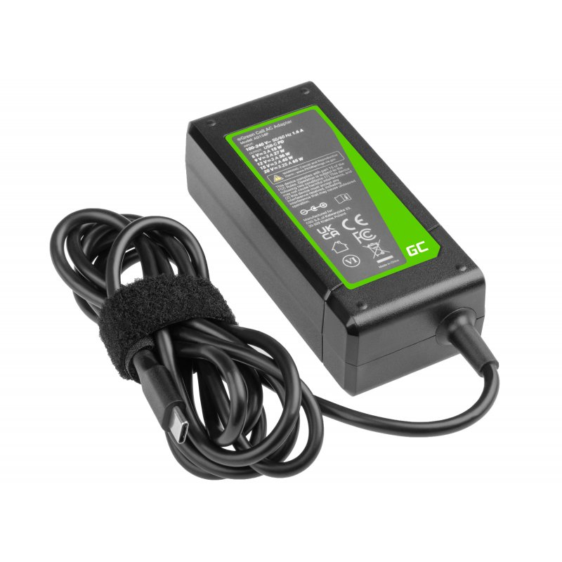 Green Cell PRO AD134P USB-C Netzteil 65W Schwarz