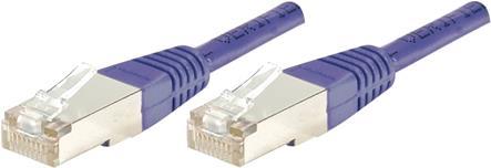 EXERTIS CONNECT Patchkabel S/FTP, PiMF, CAT.6, violett, 30,0 m Patchkabel mit besonders schmalem Kni