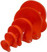 IWH Trichter-Set, 6-teilig, orange aus hochwertigem Polyethylen, öl-, benzin- und - 1 Stück (3070)