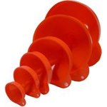 IWH Trichter-Set, 6-teilig, orange aus hochwertigem Polyethylen, öl-, benzin- und - 1 Stück (3070)
