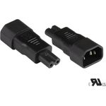 Stromadapter Kaltgeräte-Stecker C14 (gerade) an C7/Euro 8 Buchse (gerade), UL, schwarz, Good Connections® (PA-1470S)