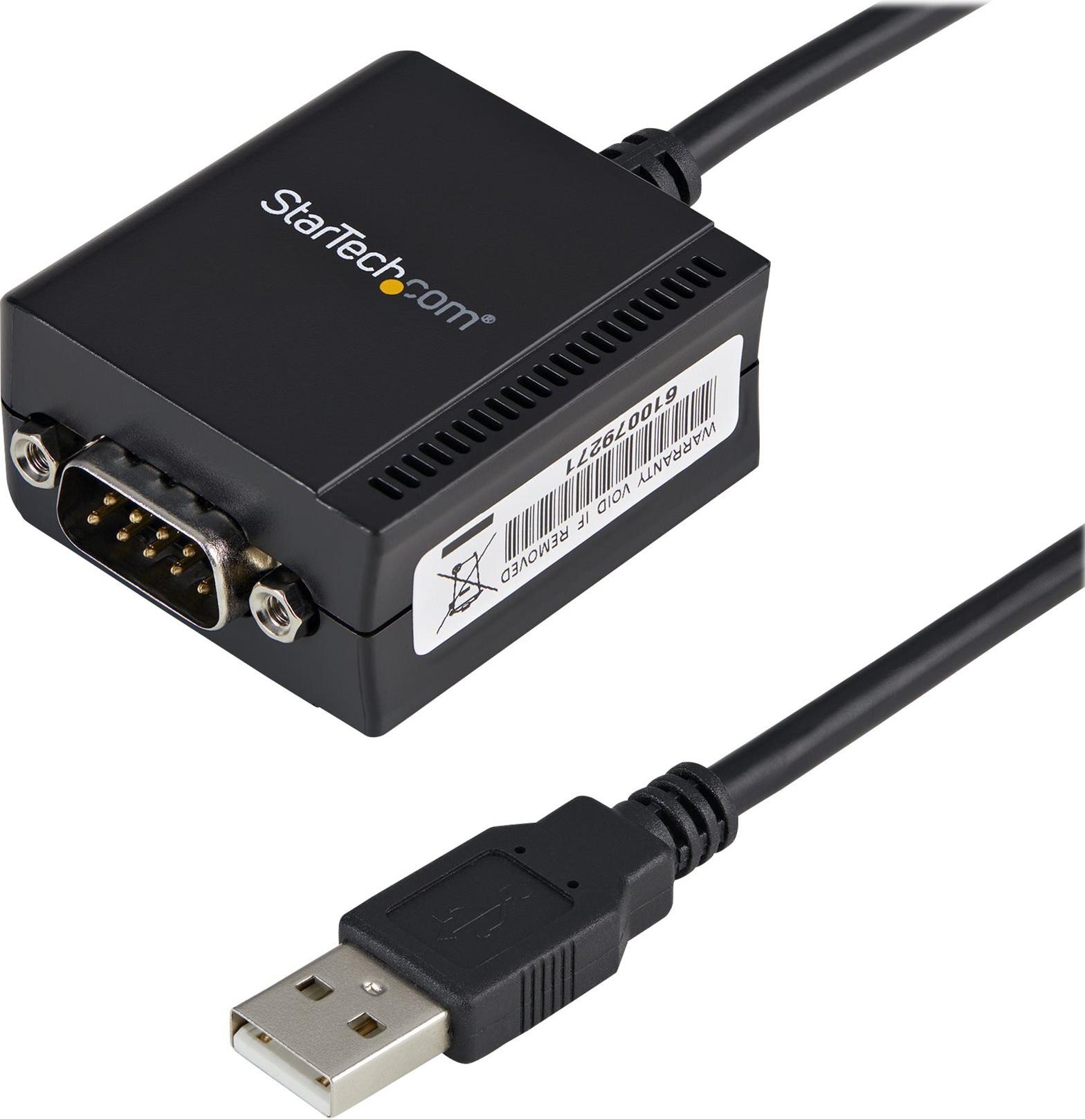 StarTech ICUSB2321F USB zu RS232 Serieller Adapter 1,8 m Schwarz