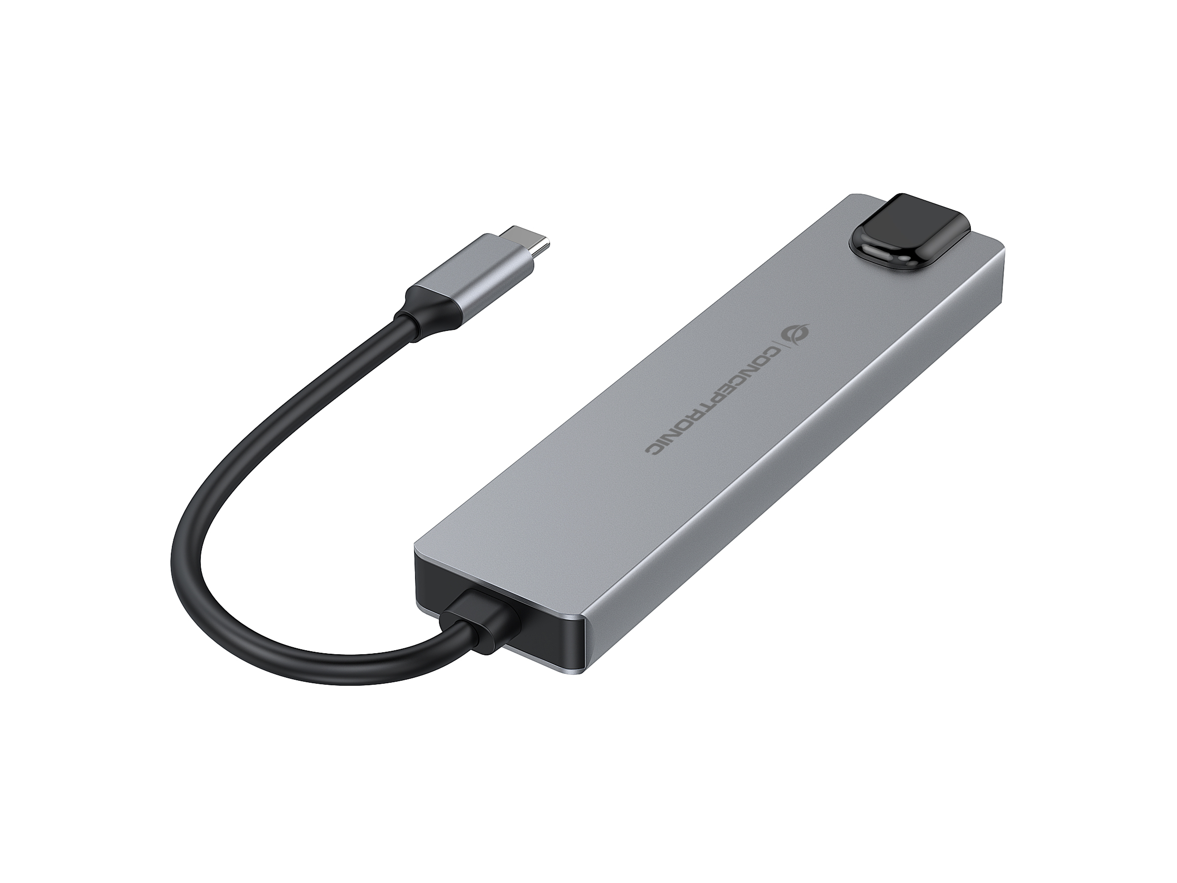 Conceptronic DONN29G 6-in-1 Dockingstation HDMI 4K60Hz 140W Grau