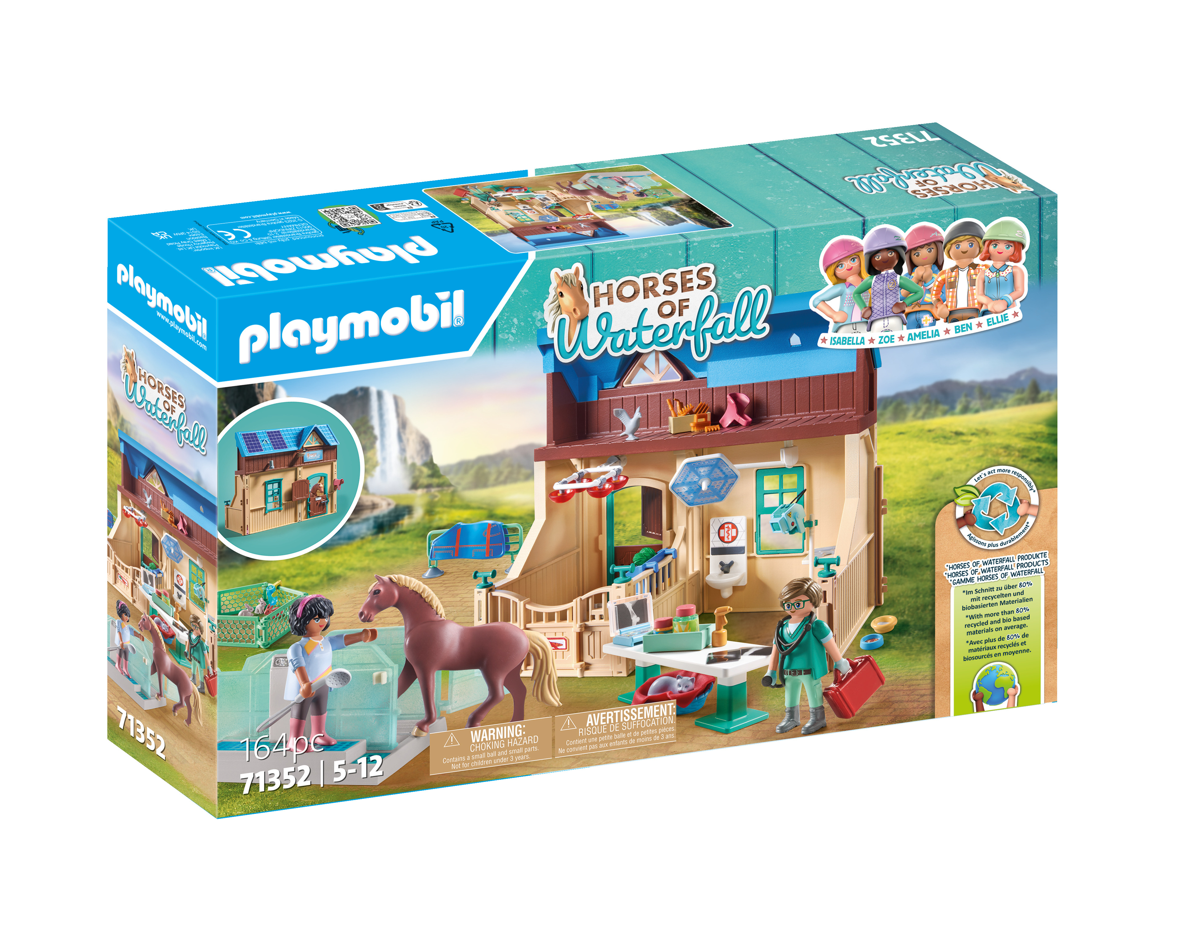 Playmobil Horses of Waterfall Reittherapie & Tierarztpraxis, 72 Teile, Mehrfarbig