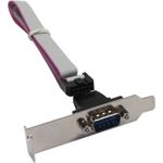 InLine® Serielles Slotblech, Low-profile, 9-pol Stecker an 10-pol Buchsenleiste, 0,6m, bulk (33208C)