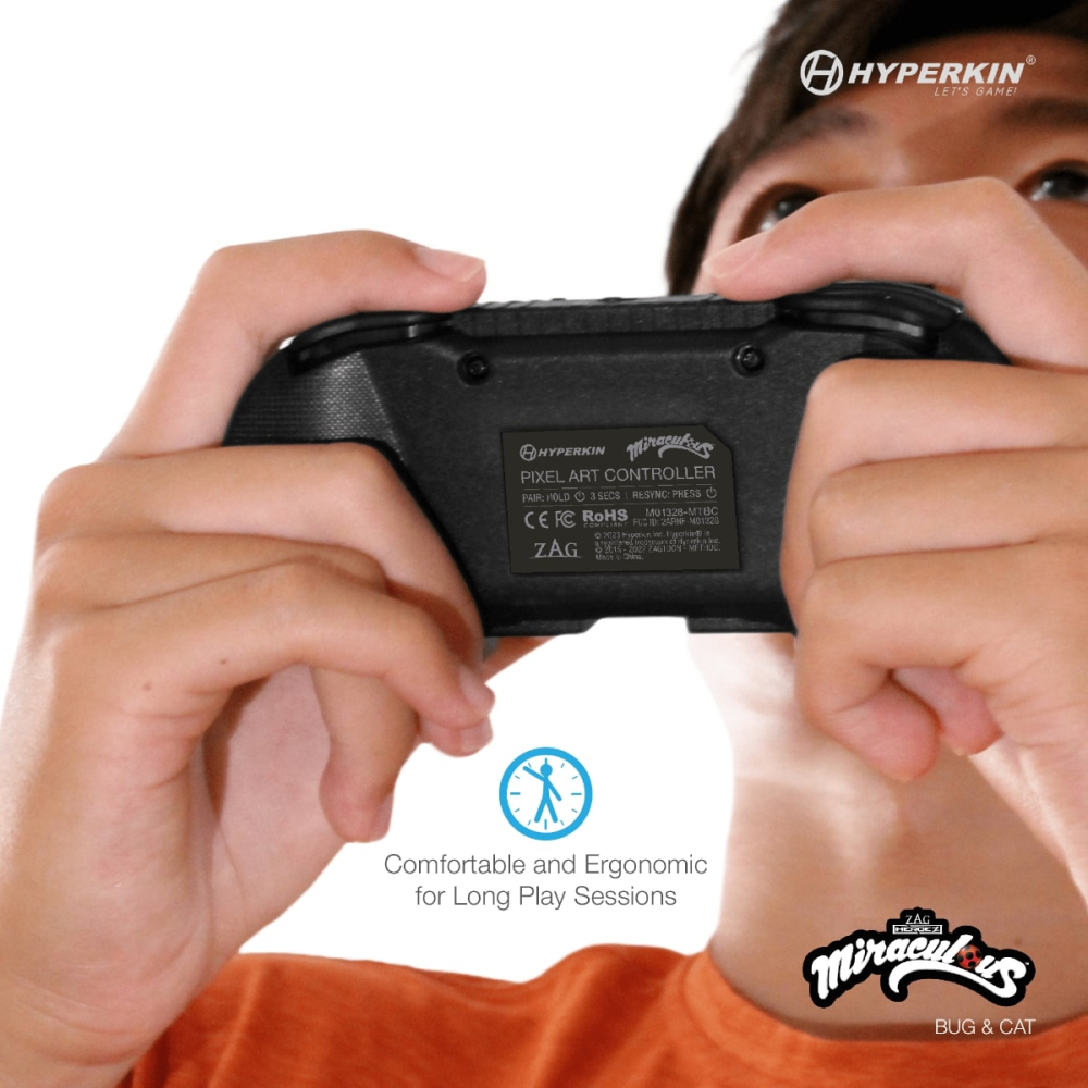 Hyperkin Pixel Art Miraculous Wireless bug&cat Gamepad Grün, Rot