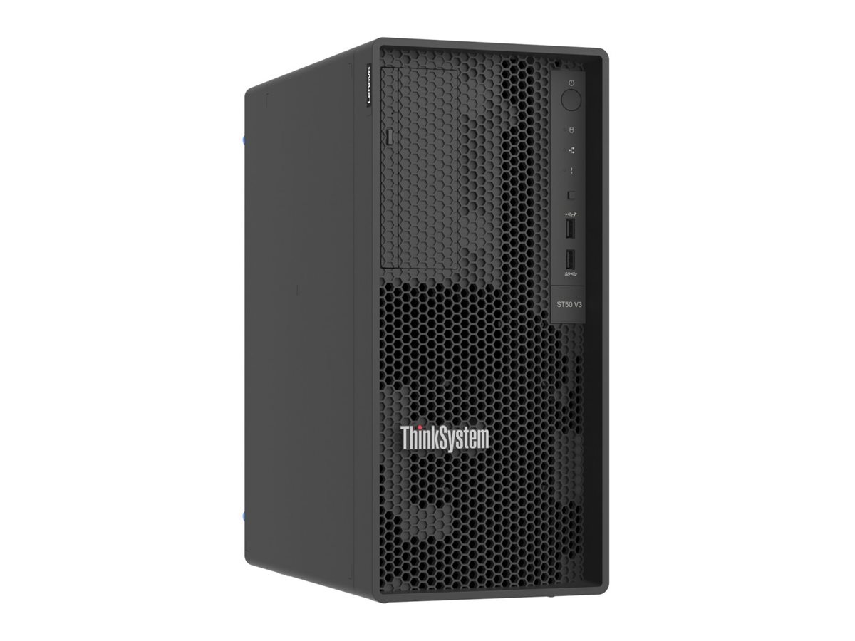 Lenovo ThinkSystem ST50 V3 Tower Server, Intel Xeon 6315P 2,8 GHz, 16 GB RAM, 960 GB SSD, Schwarz