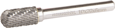 Makita B-52750 Frässtift Hartmetall Walze Produktabmessung, Ø 10 mm Arbeits-Länge 20 mm Schaftdurchmesser 6 mm 1 Stück (B-52750)