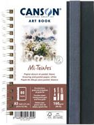 CANSON Skizzenbuch ART BOOK Mi-Teintes, DIN A5, weiß 40 Blatt, 148 x 210 mm, Hochformat, 160 g/qm, hohe Baumwoll - 1 Stück (C31200L010)