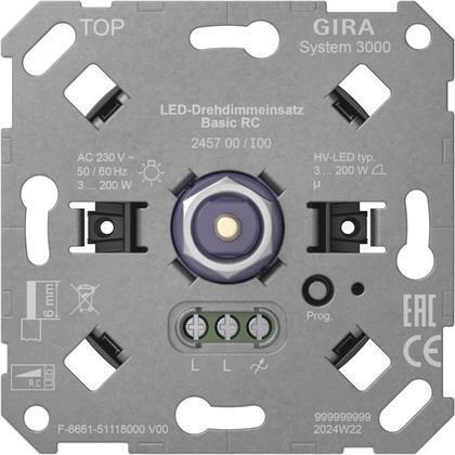 Gira LED-Drehdimmeinsatz Basic RC S3000 245700 (245700)