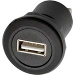 EXSYS GmbH Einbau-Adapter USB-A Buchse zu Buchse, USB 2.0 (EX-49212)
