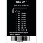 Wera Innen-Sechskant Winkelschraubendreher-Set 9teilig 950/9 SM N (05021406001)