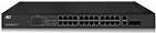 ACT 24 port, network switch, 10/100Mbps. 24x PoE+ (30W) port, 2 Gigabit combo/uplink ports for 2 uncoded SFP modules, 48,30cm (19")  mountable POE+ SWITCH 24 PORTS 390W (AC4434)