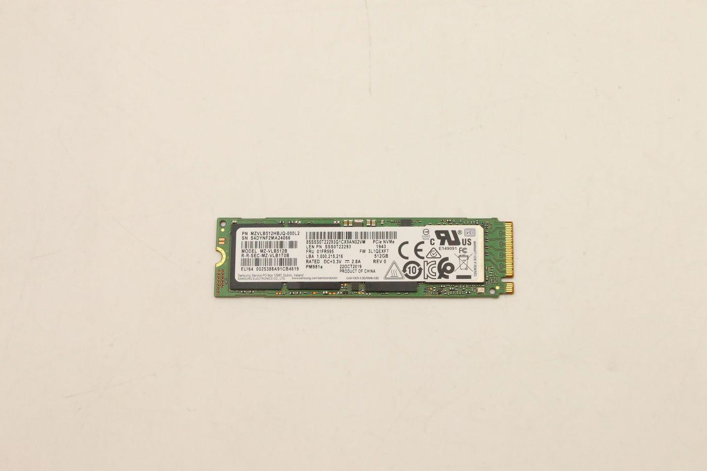 Lenovo SSD 512GB M.2 PCIe (01FR595)