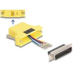 Delock D-Sub 25 Pin Stecker zu RJ12 Buchse Montagesatz gelb (67096)