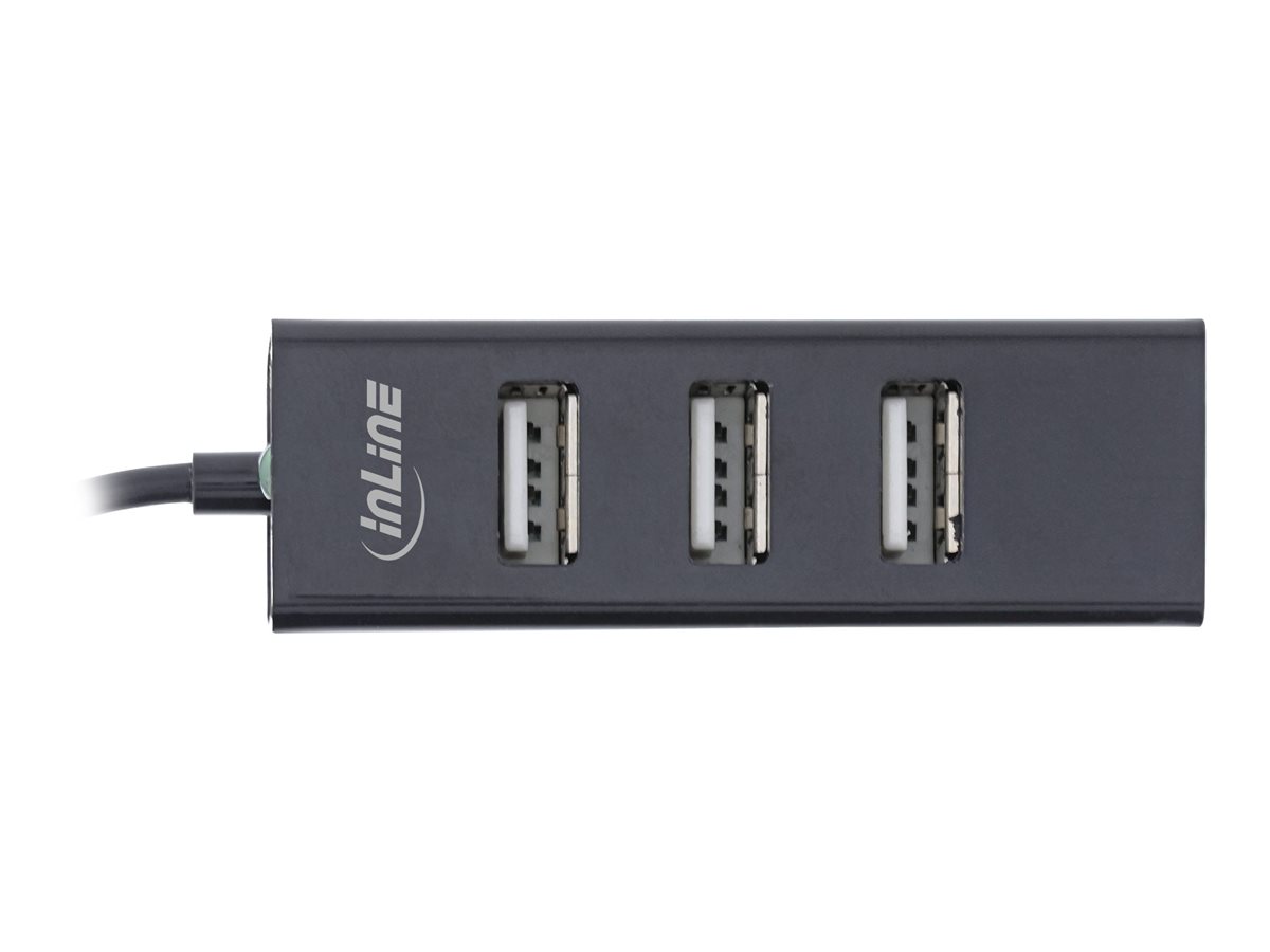 InLine USB 2.0 4-Port Hub USB-C auf 4x USB-A 15 cm Schwarz