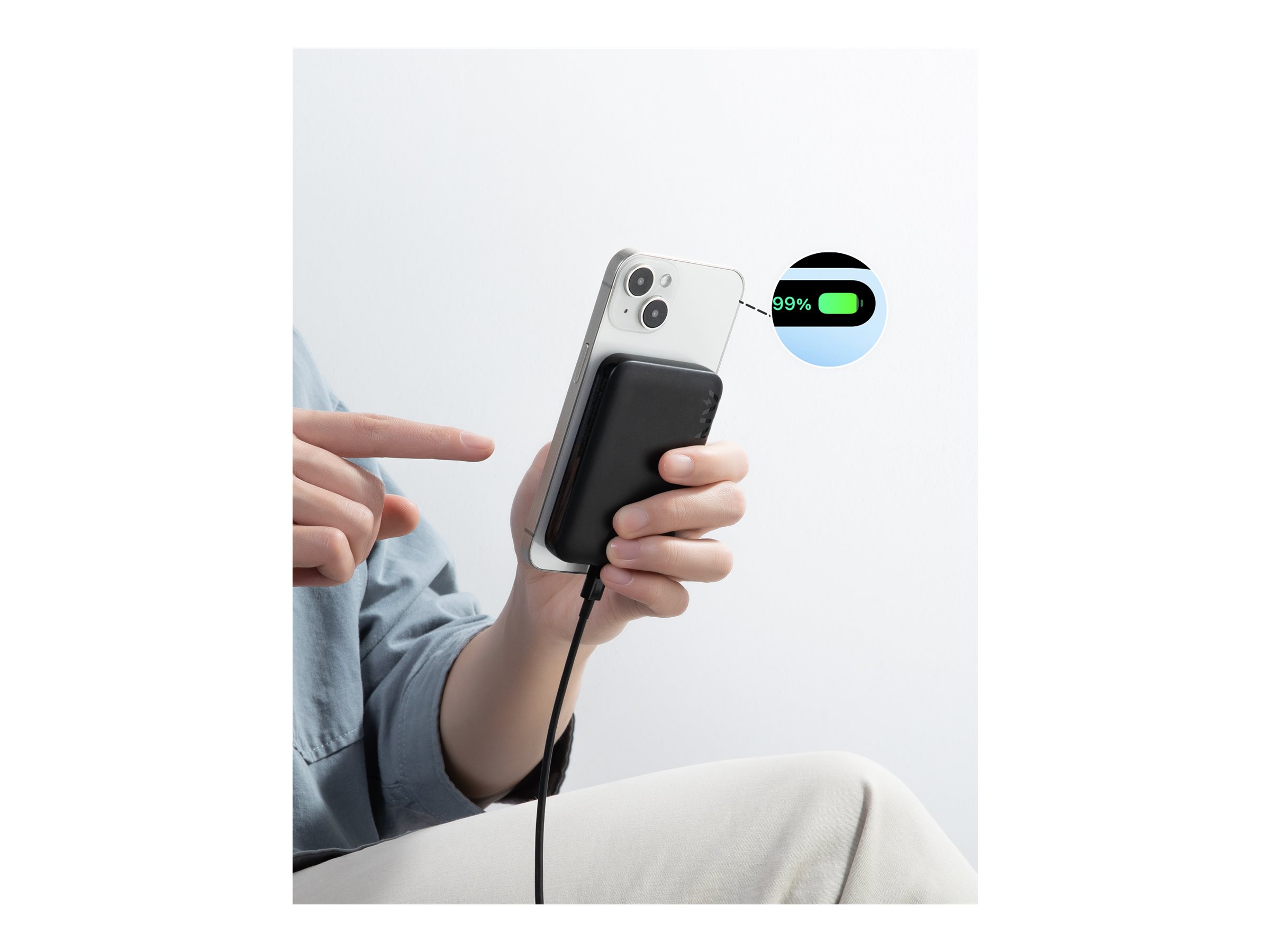 Anker MagGo PowerCore 5000 Induktive Power Bank 5000 mAh 7.5 W USB-C Schwarz