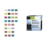 LEITZ Buchstabensignal Orgacolor "X", auf Rolle, dunkelblau Maße: (B)30 x (H)23 mm, auf Trägerbandrolle, selbstklebend (6633-10-00)