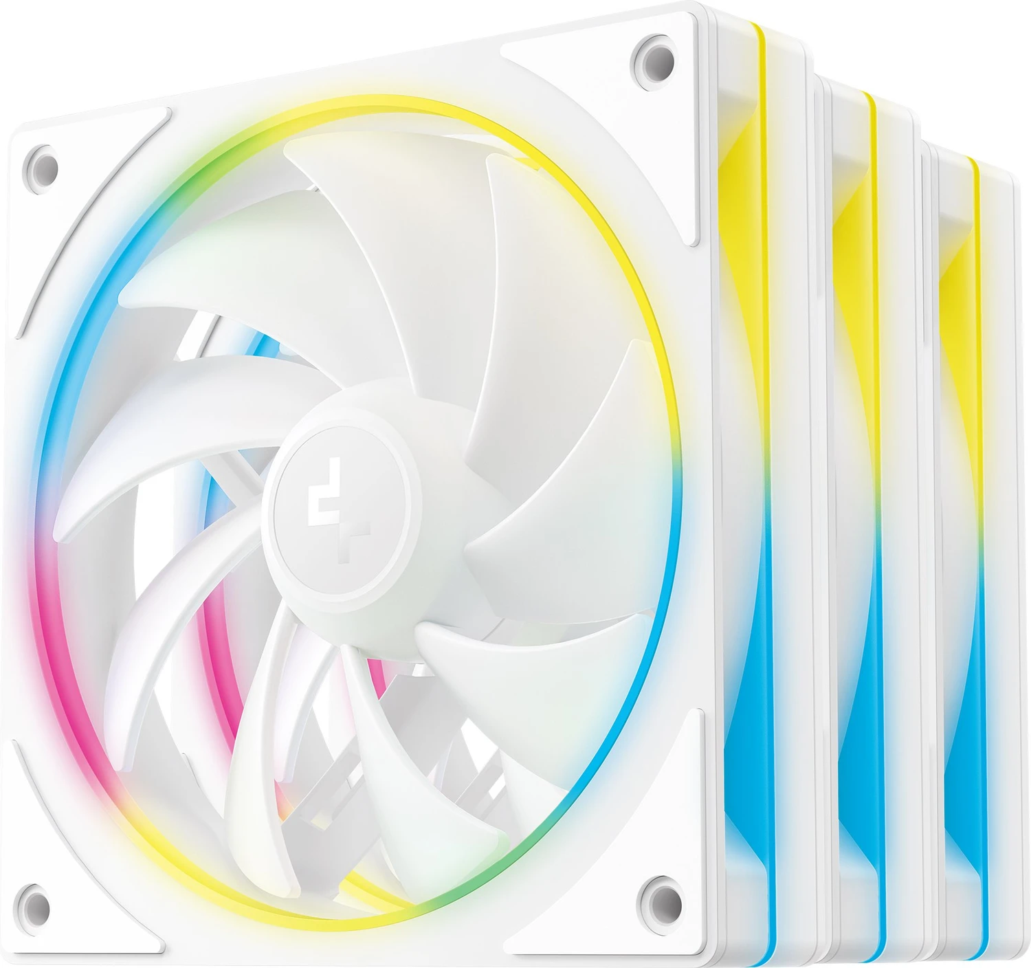 DeepCool FL12 SE WH 3-in-1 Gehäuselüfter-Set 120 mm ARGB PWM Weiß 3er-Pack (R-FL12SE-WHAPN3-G)