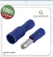 Quadrios 23C491 Rundstecker 1.5 mm² 2.5 mm² Blau 100 St. (23C491)