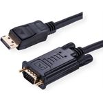 Value 11.99.5802 Videokabel-Adapter 2 m VGA (D-Sub) DisplayPort Schwarz (11.99.5802)