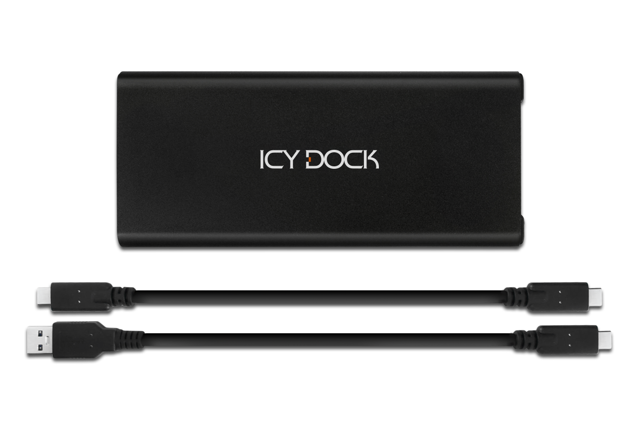 ICY Dock ICYNano MB861U31-1M2B M.2 NVMe SSD-Gehäuse USB 3.2 Gen 2 Schwarz