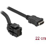 Delock Keystone Modul HDMI Buchse 250° > HDMI Buchse mit Kabel (86854)