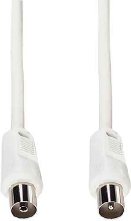 e+p HFT 3. Anschluss 1: coax plug, Anschluss 2: coax jack. Kabellänge: 3,5 m, Produktfarbe: Weiß, Impedanz: 75 Ohm (HFT 3)