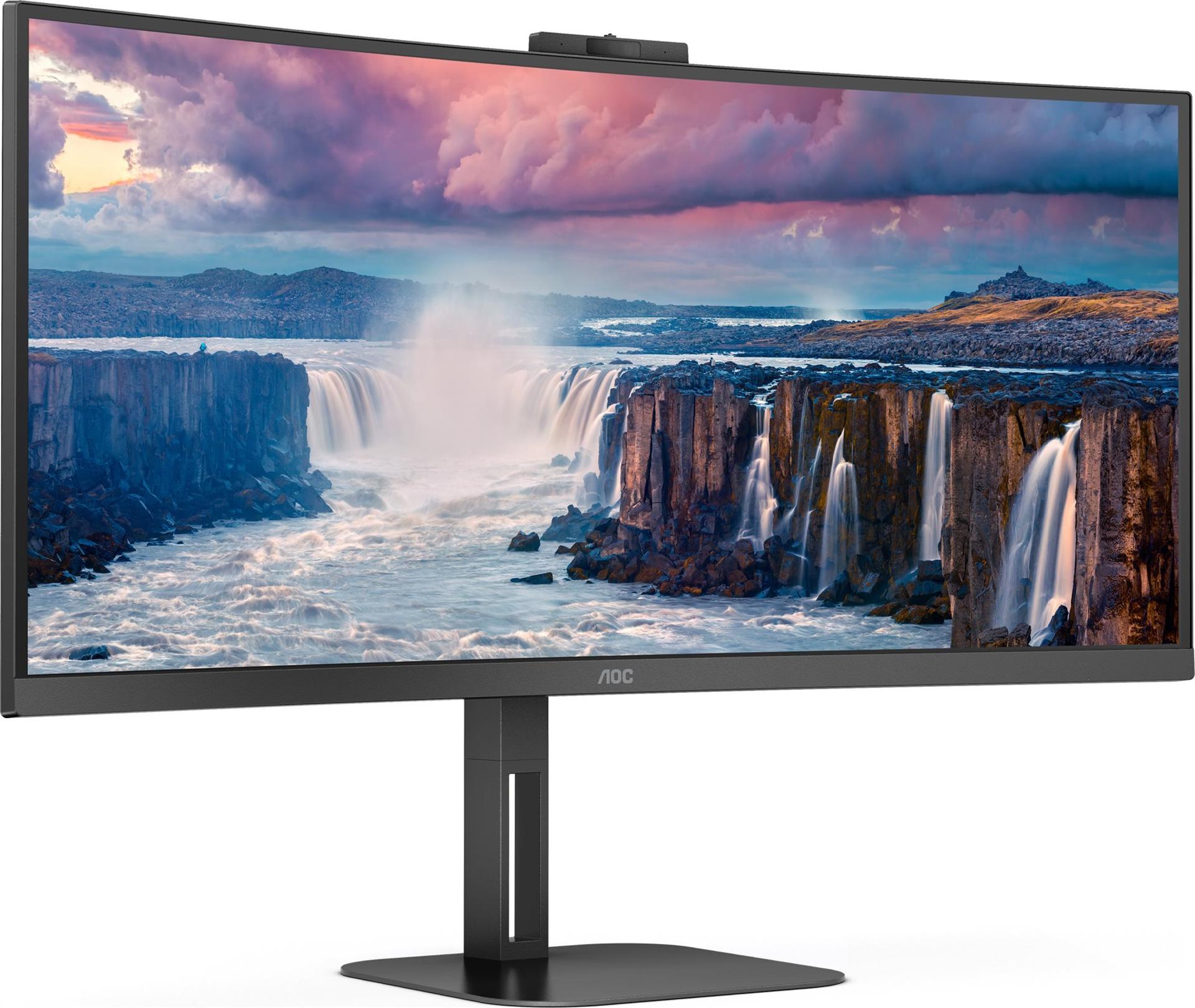 AOC Value-line CU34V5CW/BK 34" Curved Monitor 3440 x 1440 100 Hz USB-C Schwarz