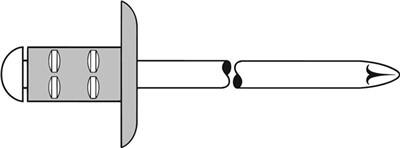 Gesipa Polygrip Blindniet 4,8x10 Al/A2 Grosskopf KS 0,5-6,5mm (Pack mit 250 St) (1433897)