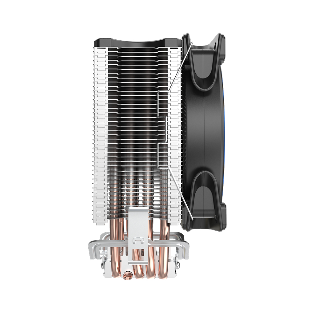 PCCOOLER GI-X5 CPU-Kühler 12 cm 1800 RPM Aluminium Rot