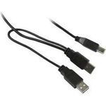 Synergy 21 S215325 USB Kabel 1 m USB 2.0 USB B 2 x USB A Schwarz (S215325)