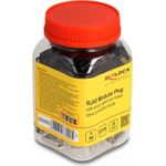 Delock RJ45 Modularer Stecker mit Zugentlastung Cat.6A und robuster Knickschutztülle 25er Set (66990)